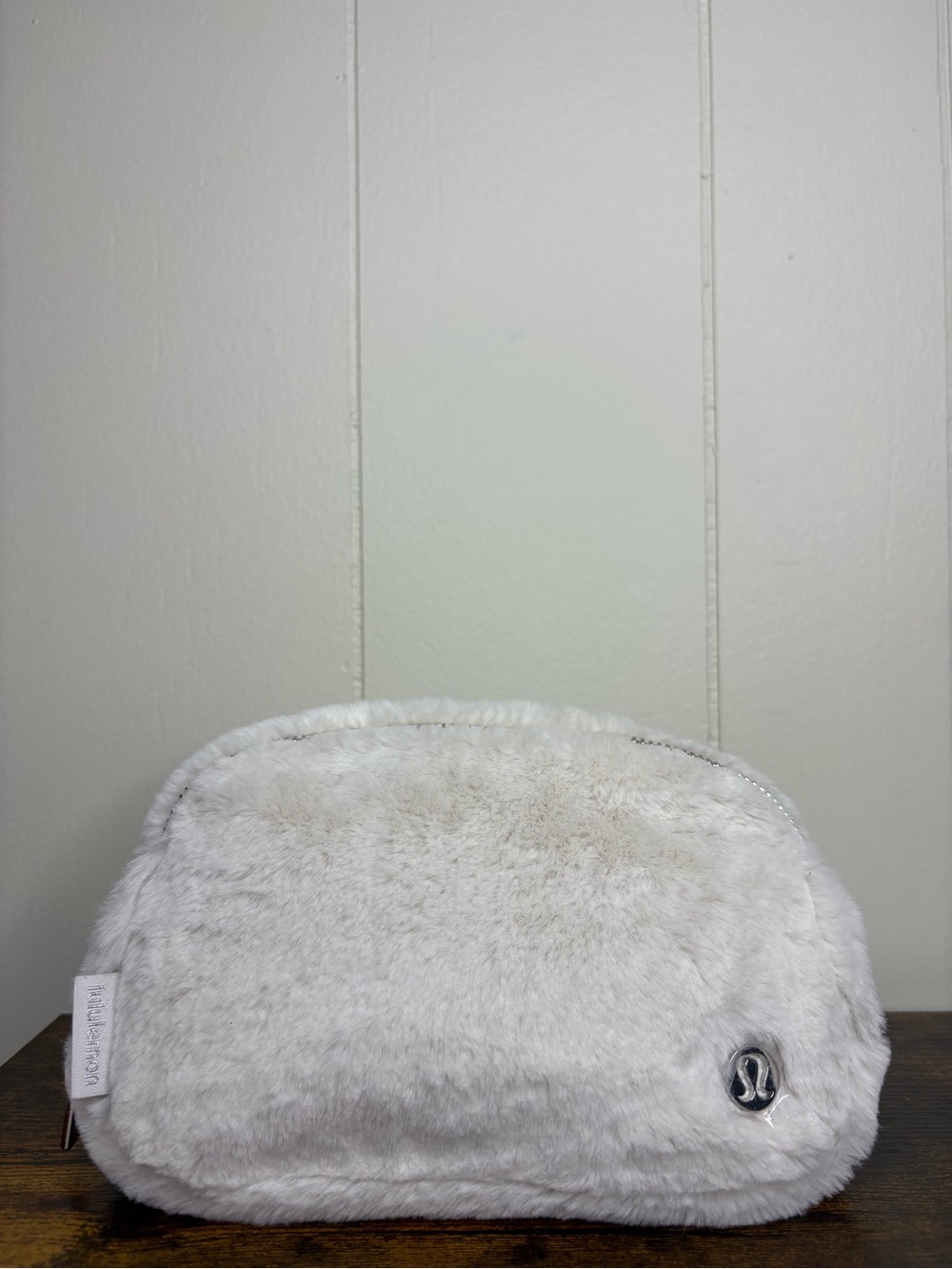Lululemon Everywhere Belt Bag Bone Silver White Plush Sherpa Fleece